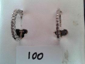 PENDIENTES BRILLANTES MODELO CRIOLLA CIERRE OMEGA. FOTO 100                                                                                                                                                                                                                                                                                                                                       en Valladolid