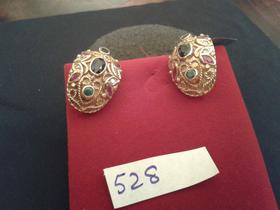 PENDIENTES MEDIA CRIOLLA ORO AMARILLO LABRADO 7.7 GR RUBÍ ZAFIRO Y            ESMERALDA. CIERRE CON FORMA DE PALA. FOTO 528                                                                                                                                                                                                                                                                       en Valladolid